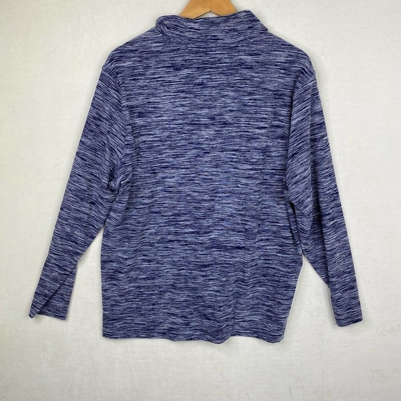 Tailorbyrd Sport Golf Blue Heather Long Sleeve 1/4 Zip Pullover Shirt-Large - Picture 4 of 6